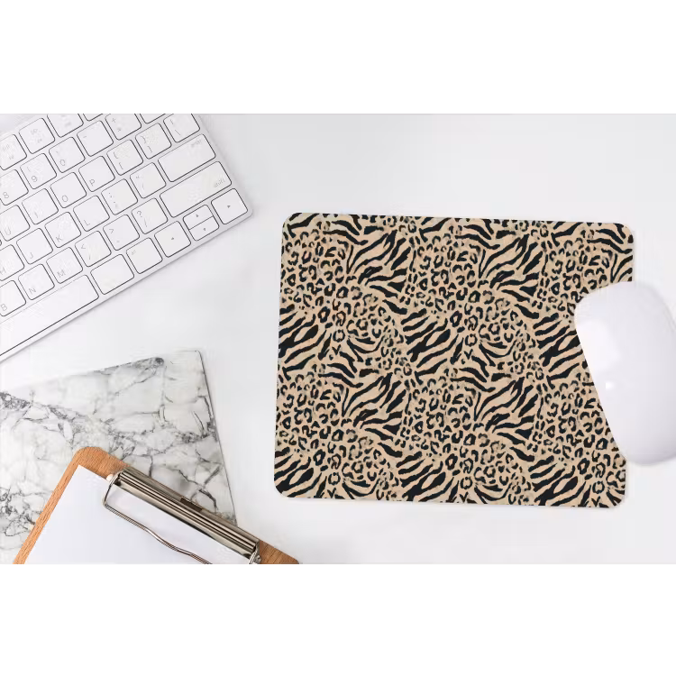 Giraf - Zebra - Motief - Bruin muismat rubber klein 262 -witbureau