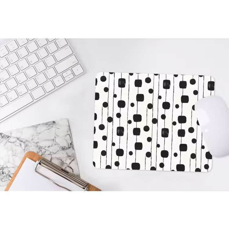 Grafisch - Modern - Zwart muismat rubber klein 262 -witbureau