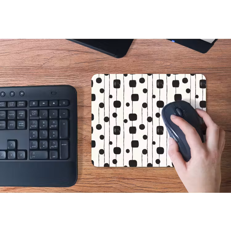 Grafisch - Modern - Zwart muismat rubber klein 262 -toetsenbord