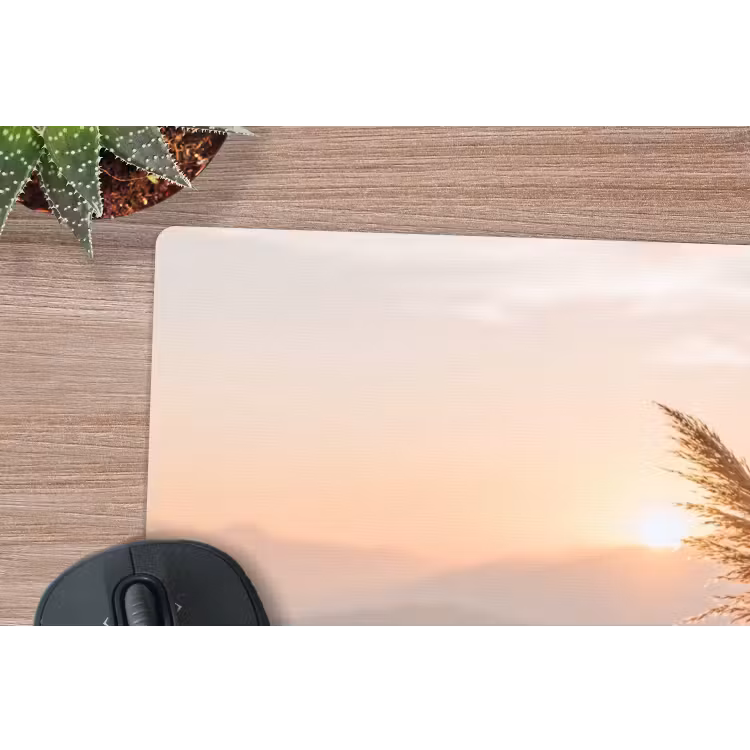 Gras - Veld - Zon - Natuur muismat rubber klein -closeup