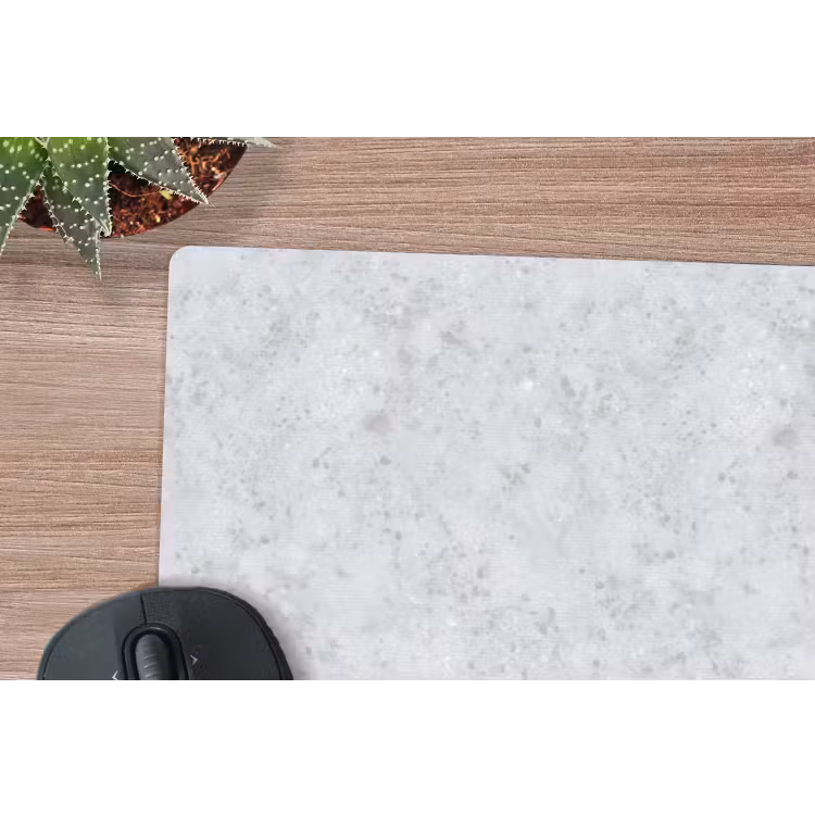 Grijs - Terrazzo-effect - Beton muismat rubber klein 262 -closeup