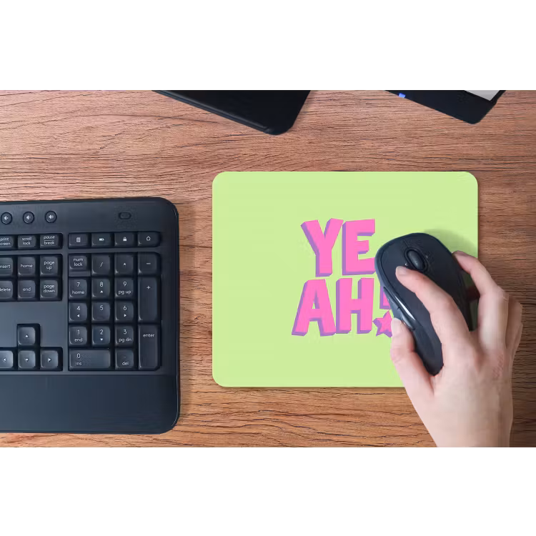 Groen - Neon - Quote muismat rubber klein -toetsenbord