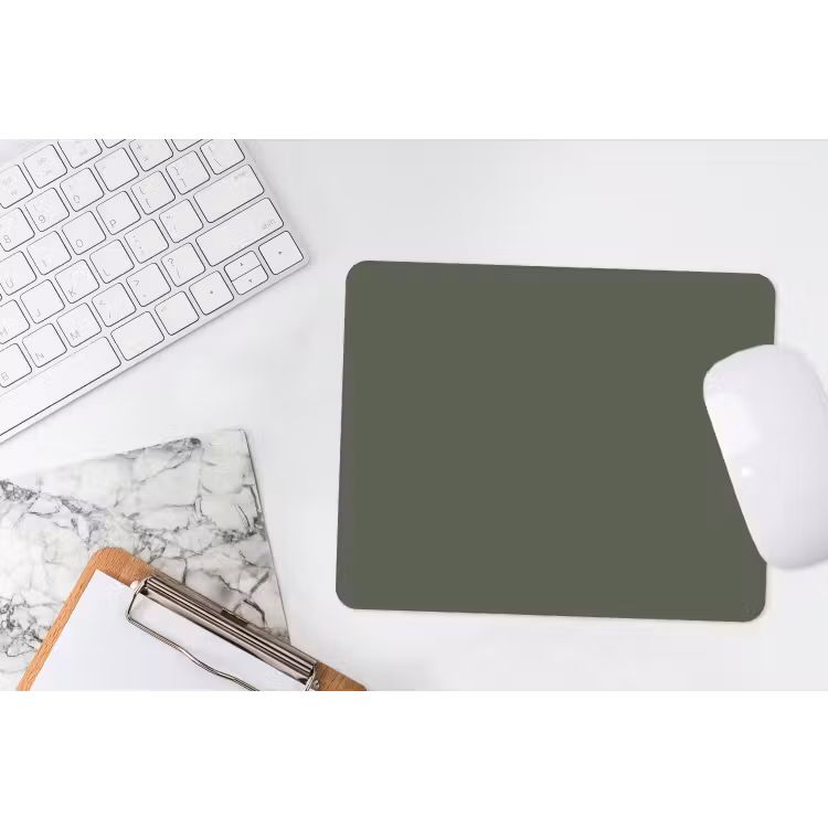 Groen - Olijf - Kleur - Groene - Kleuren - Effen - Olijfgroen muismat rubber klein 262 -witbureau
