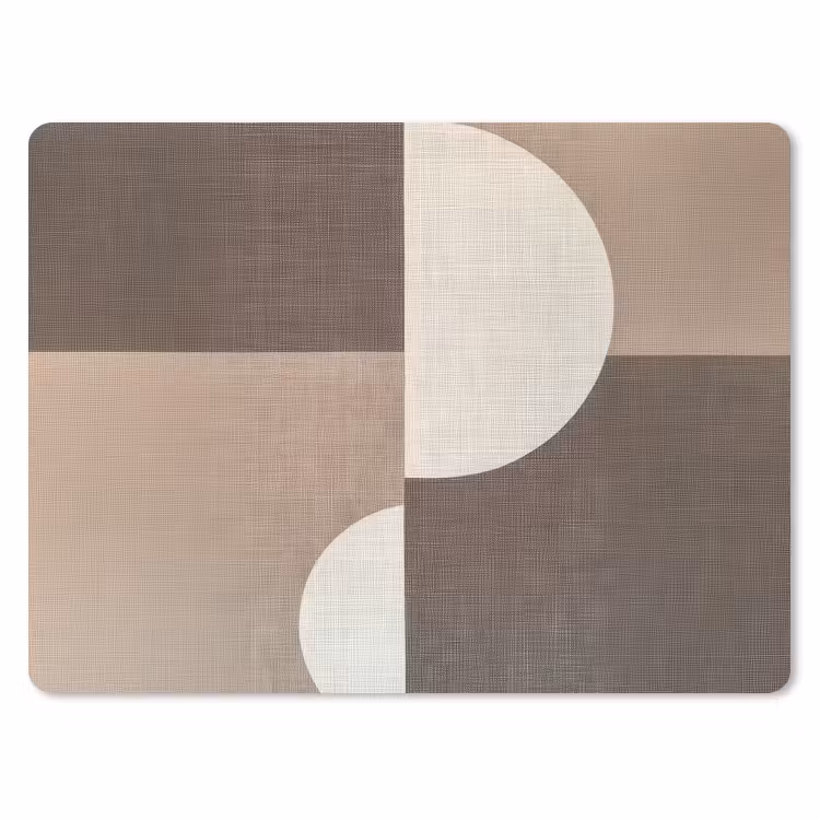 Raster - Halve cirkels - Contrast muismat rubber klein -3d