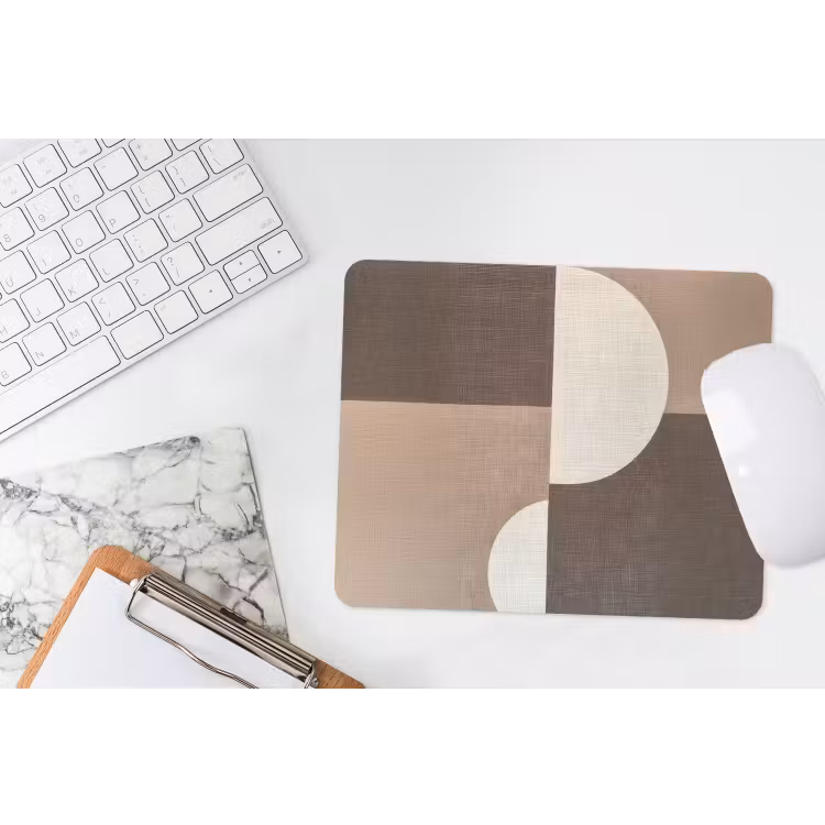 Raster - Halve cirkels - Contrast muismat rubber klein -witbureau