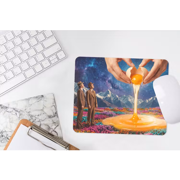 Mouse Pad - Hands - Egg - Surrealism - Handen - Ei - Surrealisme muismat rubber klein