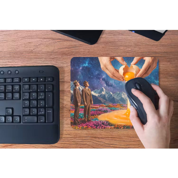 Mouse Pad - Hands - Egg - Surrealism - Handen - Ei - Surrealisme muismat rubber klein