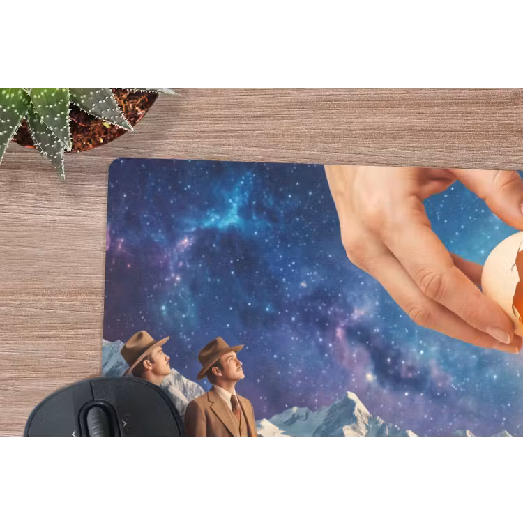 Mouse Pad - Hands - Egg - Surrealism - Handen - Ei - Surrealisme muismat rubber klein