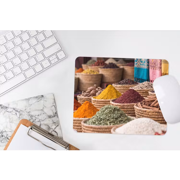 Mouse Pad - Herbs - Baskets - Oriental - Kruiden - Manden - Oosters muismat rubber klein