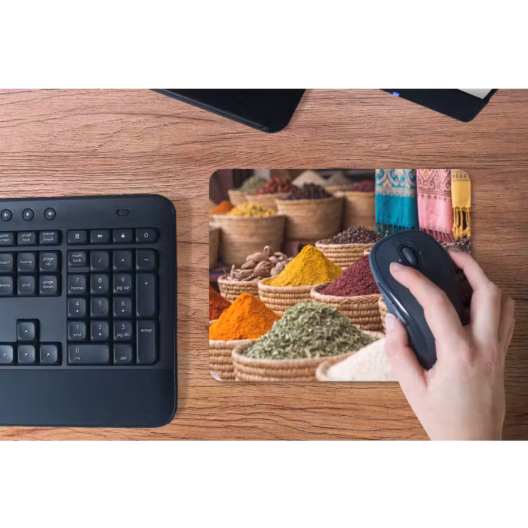 Mouse Pad - Herbs - Baskets - Oriental - Kruiden - Manden - Oosters muismat rubber klein