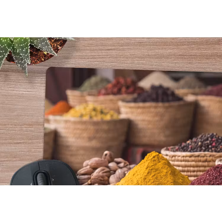 Mouse Pad - Herbs - Baskets - Oriental - Kruiden - Manden - Oosters muismat rubber klein