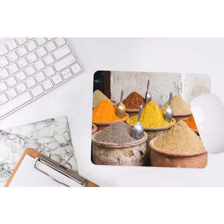 Mouse Pad - Herbs - Jars - Asian - Kruiden - Potten - Oosters muismat rubber klein