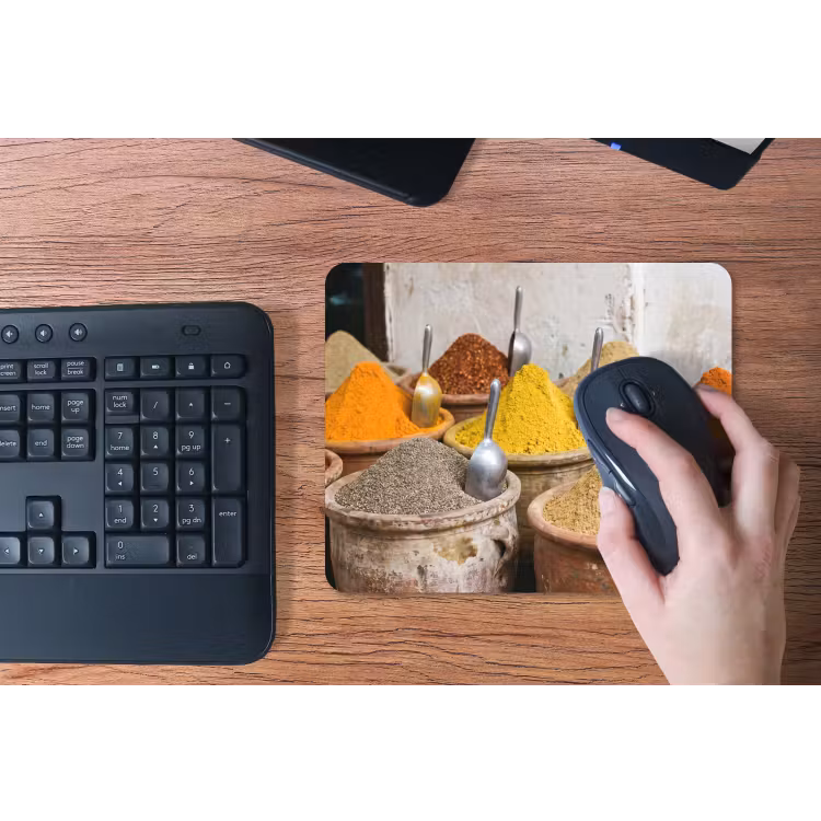 Mouse Pad - Herbs - Jars - Asian - Kruiden - Potten - Oosters muismat rubber klein
