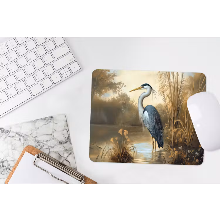 Reiger - Water - Planten muismat rubber klein -witbureau