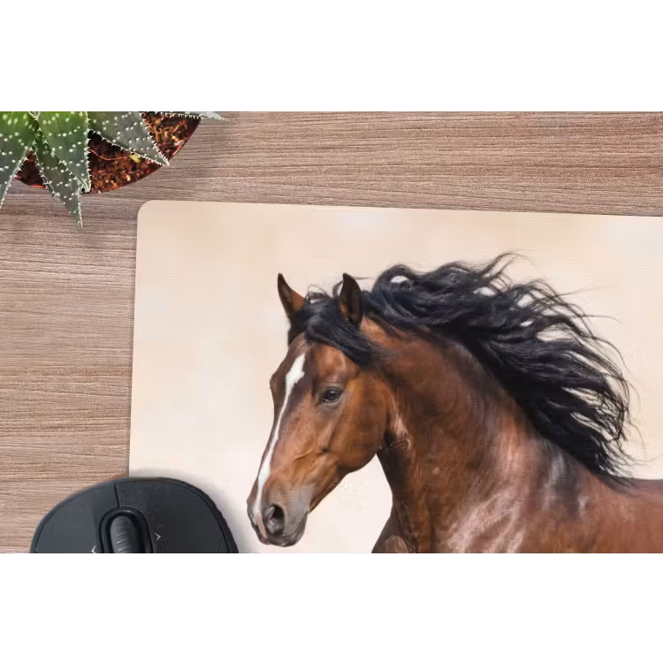Paard - Galop - Energie muismat rubber klein -closeup