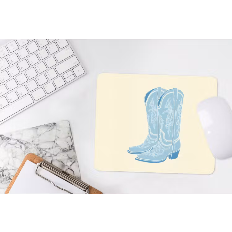 Illustratie - Cowboylaarzen - Patroon muismat rubber klein -witbureau