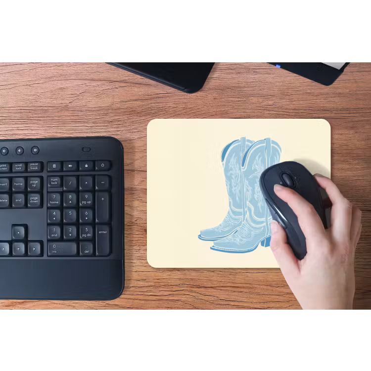 Illustratie - Cowboylaarzen - Patroon muismat rubber klein -toetsenbord