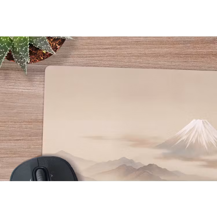 Japans - Landschap - Beige muismat rubber klein -closeup