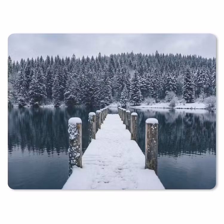 Steiger - Meer - Sneeuw - Bergen - Rustgevend muismat rubber klein -3d