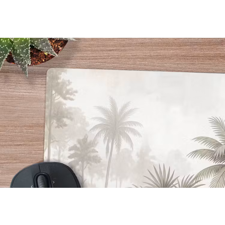 Jungle - Palmbomen - Natuur muismat rubber klein -closeup