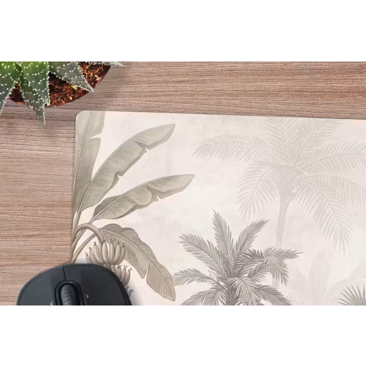 Jungle - Banenboom - Kolibrie - Beige muismat rubber klein -closeup