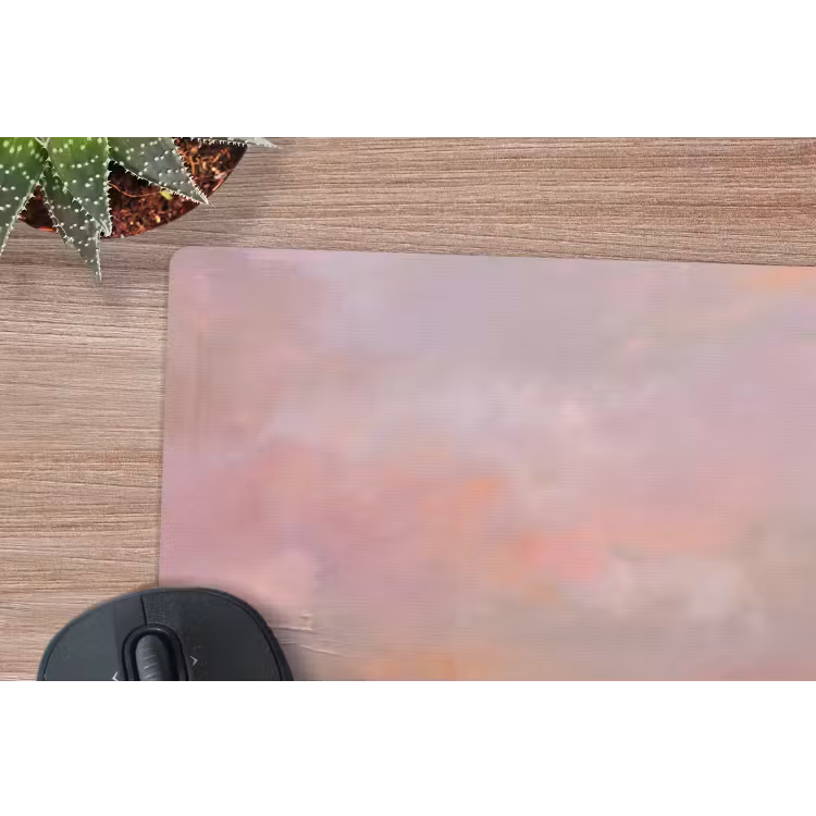 Landschap - Zonsondergang - Abstract - Modern - Roze muismat rubber klein -closeup