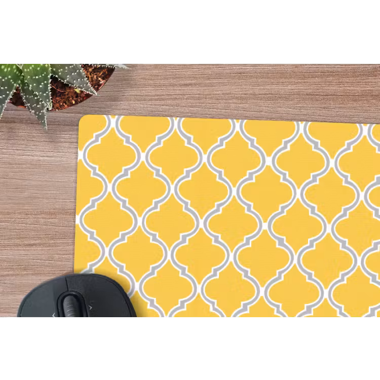 Lantaarn - Arabesk - Elegant - Geel muismat rubber klein 262 -closeup