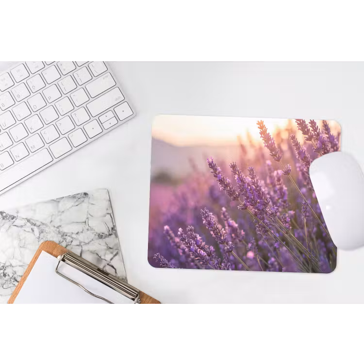 Lavendel - Paars - Zonlicht muismat rubber klein -witbureau