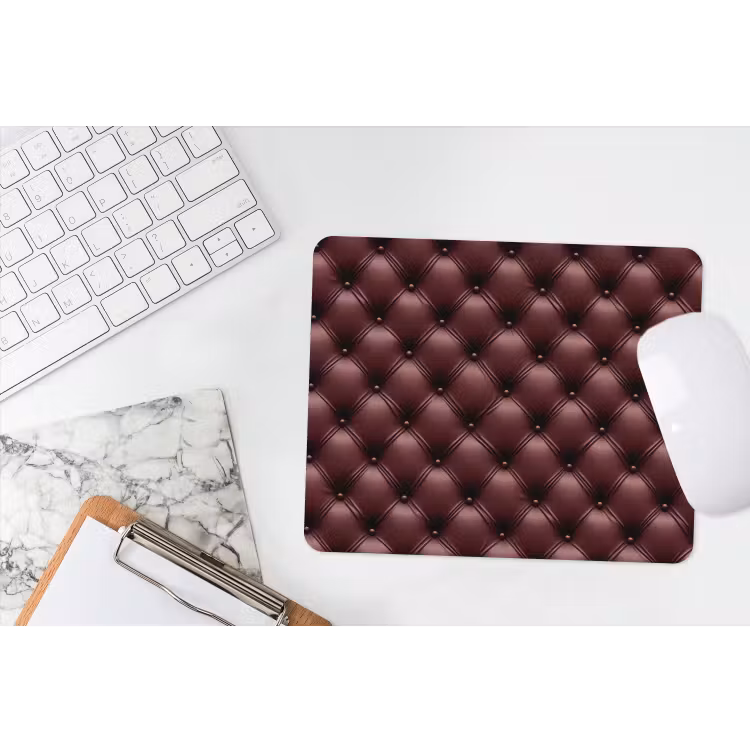 Leer - Patroon - Bordeaux muismat rubber klein 262 -witbureau