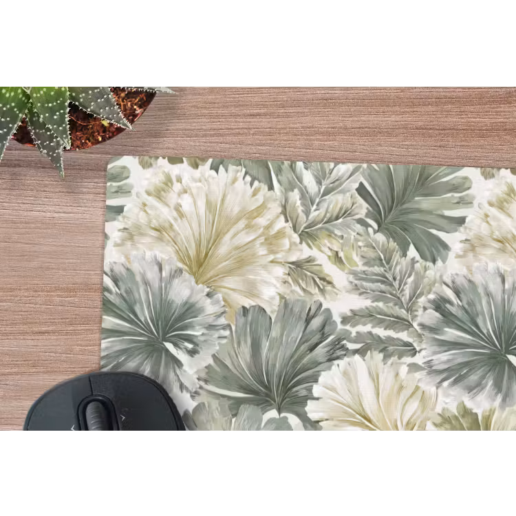 Bladeren - Botanisch - Groen muismat rubber klein 262 -closeup