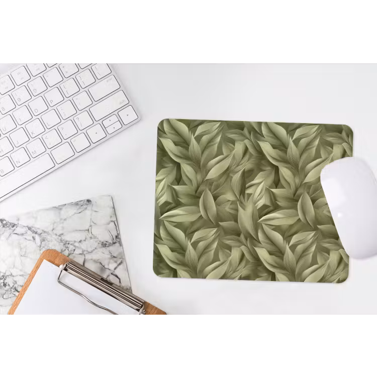 Bladeren - Modern - Groen muismat rubber klein 262 -witbureau
