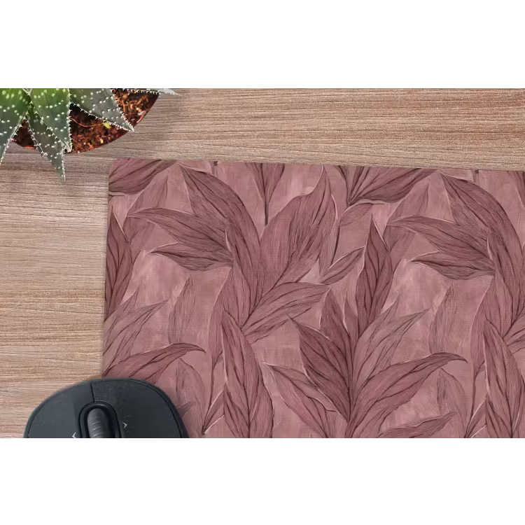 Bladeren - Patroon - Paars muismat rubber klein 262 -closeup