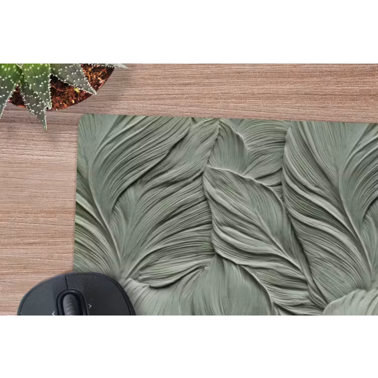 Bladeren - Textuur - Groen muismat rubber klein 262 -closeup