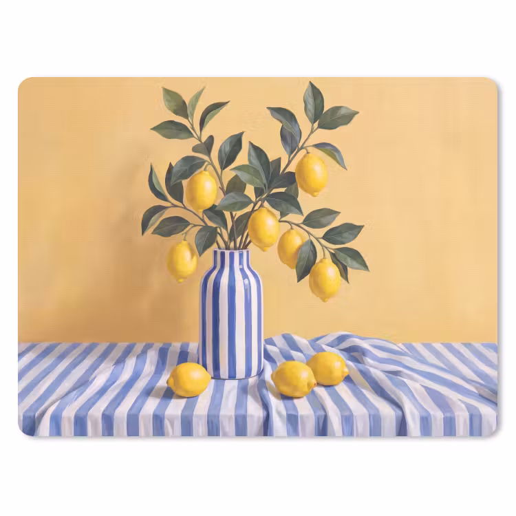 Mouse Pad - Lemon - Still Life - Modern - Citroen - Stilleven - Modern muismat rubber klein