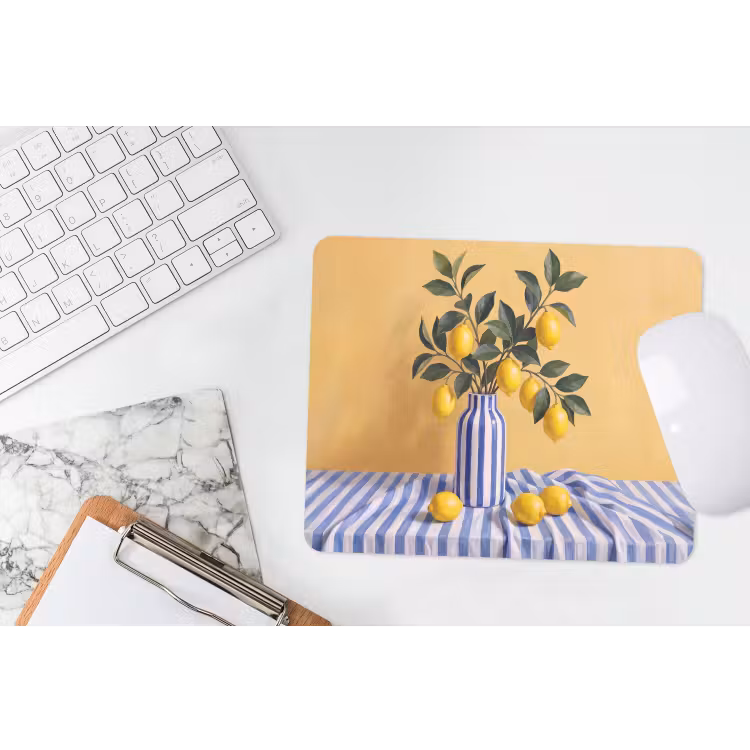 Mouse Pad - Lemon - Still Life - Modern - Citroen - Stilleven - Modern muismat rubber klein