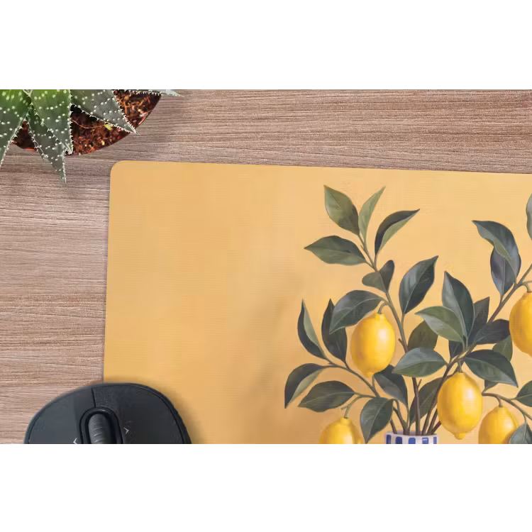 Mouse Pad - Lemon - Still Life - Modern - Citroen - Stilleven - Modern muismat rubber klein