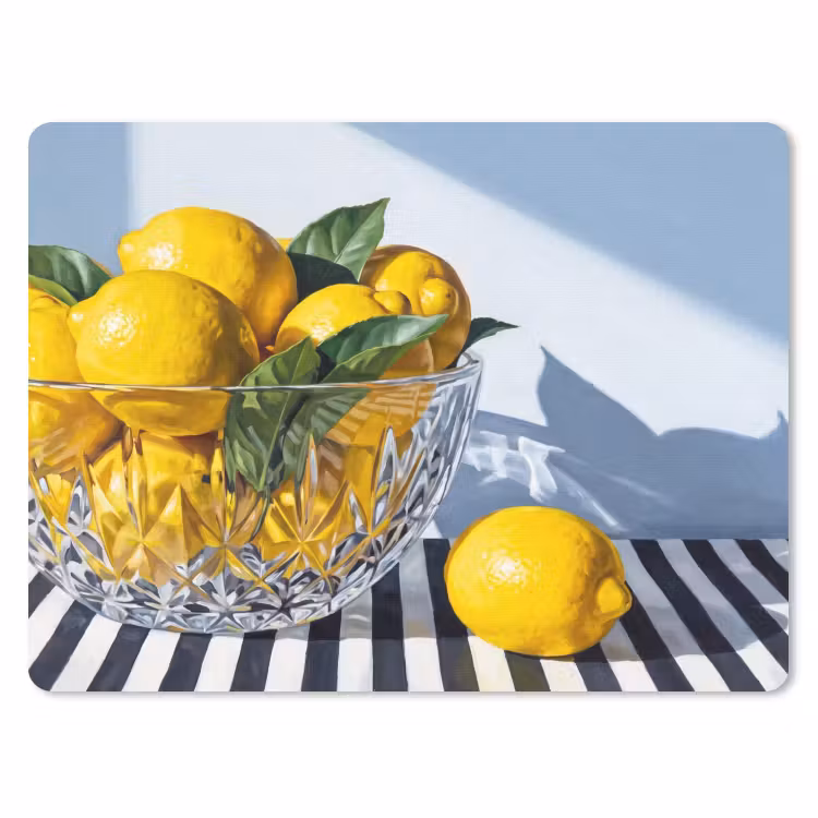 Mouse Pad - Lemons - Fruit - Yellow - Citroenen - Fruit - Geel muismat rubber klein
