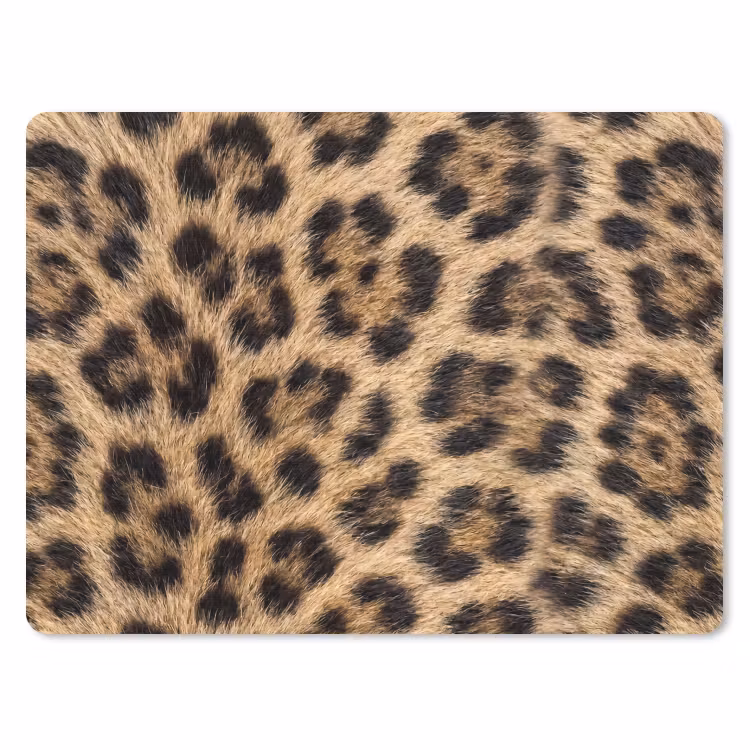 Luipaard - Vacht - Klassiek - Bruin muismat rubber klein -3d