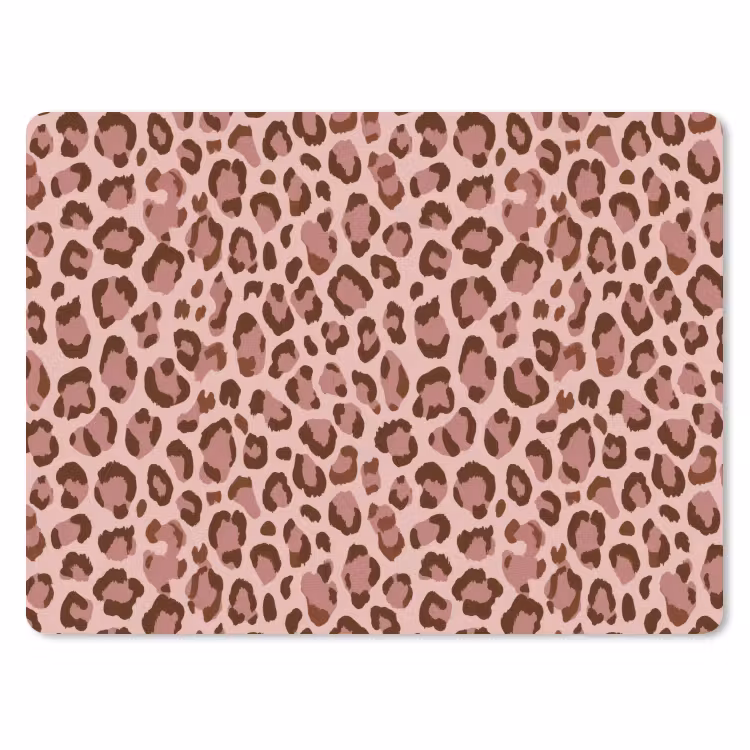 Luipaard - Patroon - Roze muismat rubber klein 262 -3d