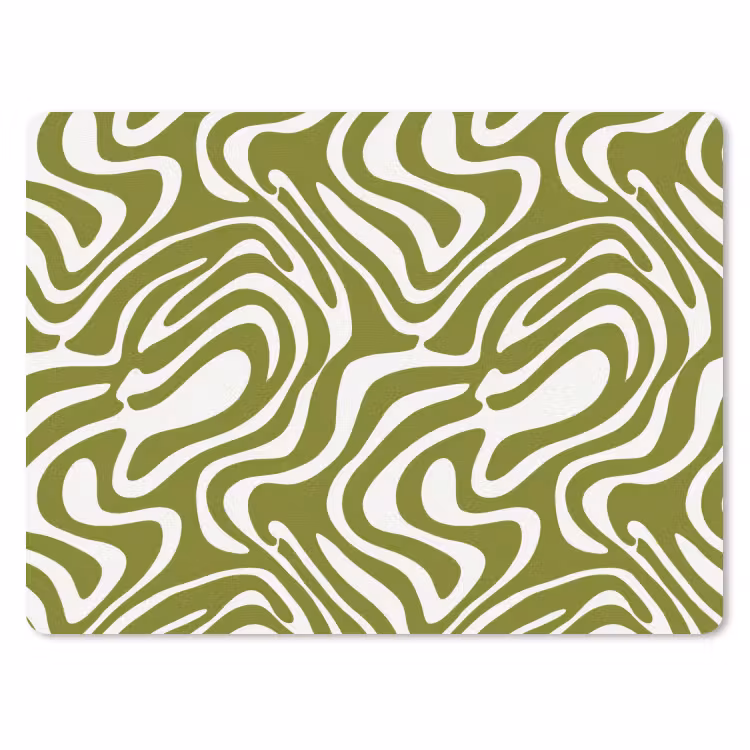 Lijnpatroon - Groen - Organisch muismat rubber klein 262 -3d