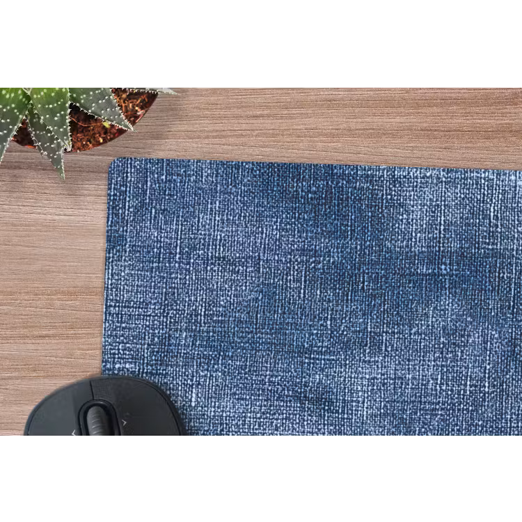 Linnen - Textuur - Patroon - Denim - Rustiek muismat rubber klein 262 -closeup