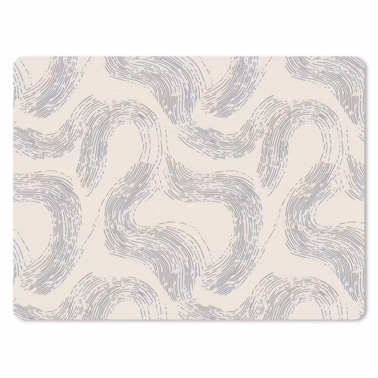 Lijnen - Patroon - Beige - Minimalistisch muismat rubber klein 262 -3d