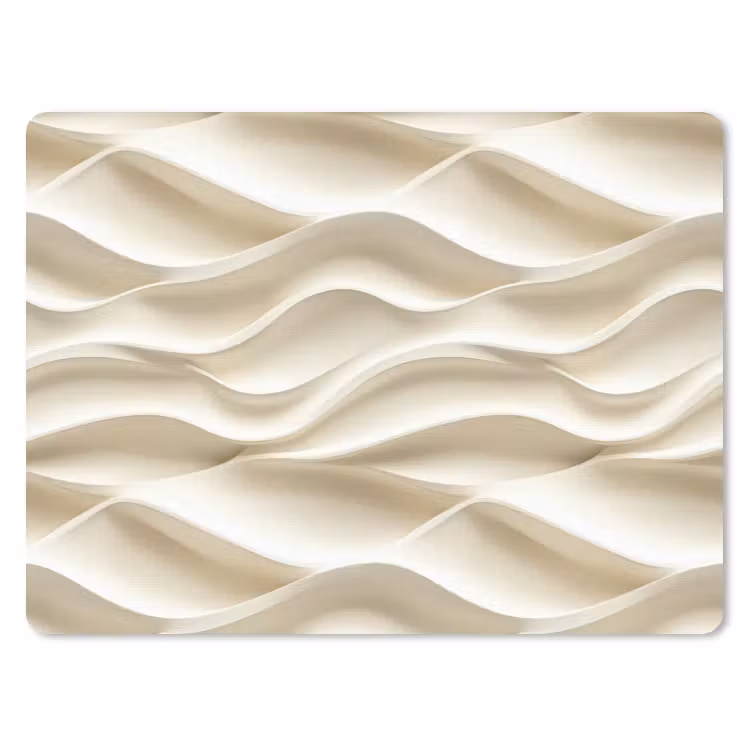 Lijnen - Golvend - Crème muismat rubber klein 262 -3d