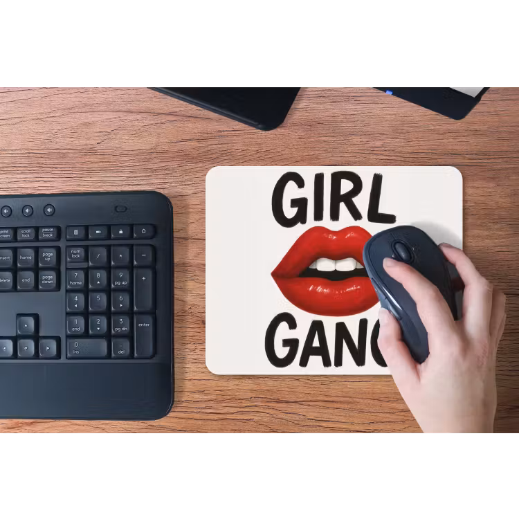 Lip - Girl - Rood - Letters muismat rubber klein -toetsenbord