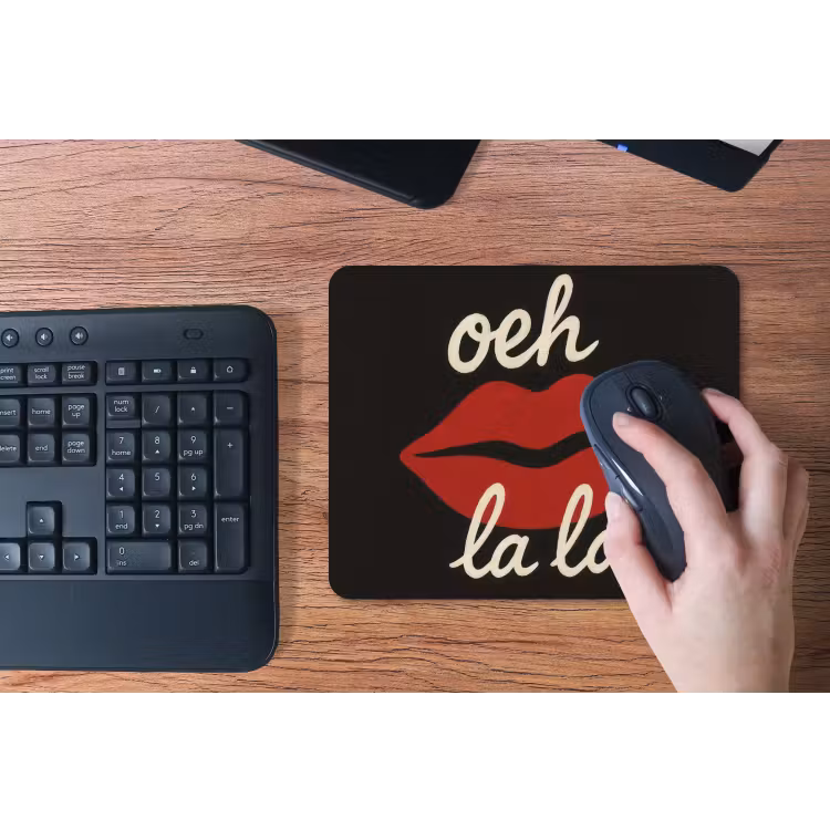 Lip - Rood - Quote muismat rubber klein -toetsenbord
