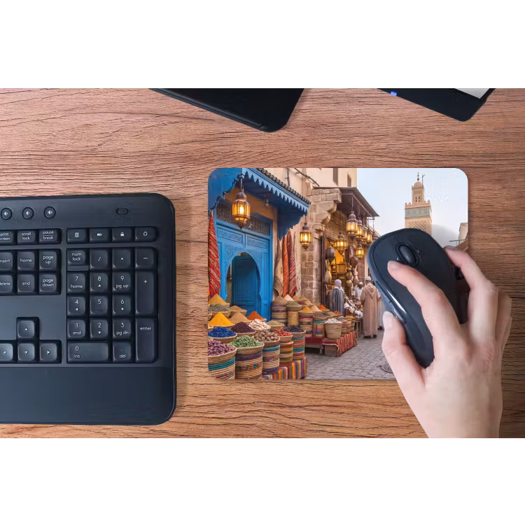 Mouse Pad - Market - Oriental - Colorful - Markt - Oosters - Kleurrijk muismat rubber klein