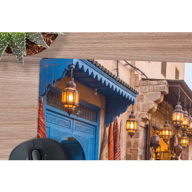 Mouse Pad - Market - Oriental - Colorful - Markt - Oosters - Kleurrijk muismat rubber klein