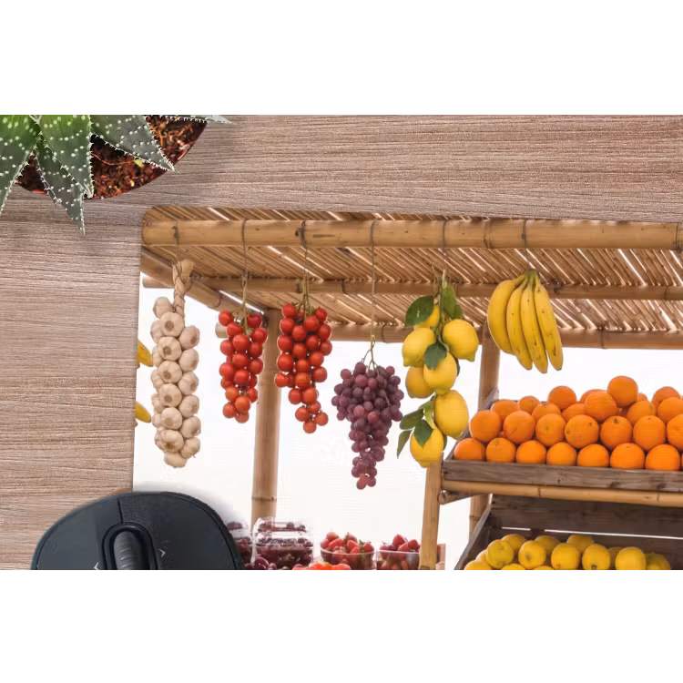 Mouse Pad - Market Stall - Fruit - Fresh - Marktkraam - Fruit - Vers muismat rubber klein