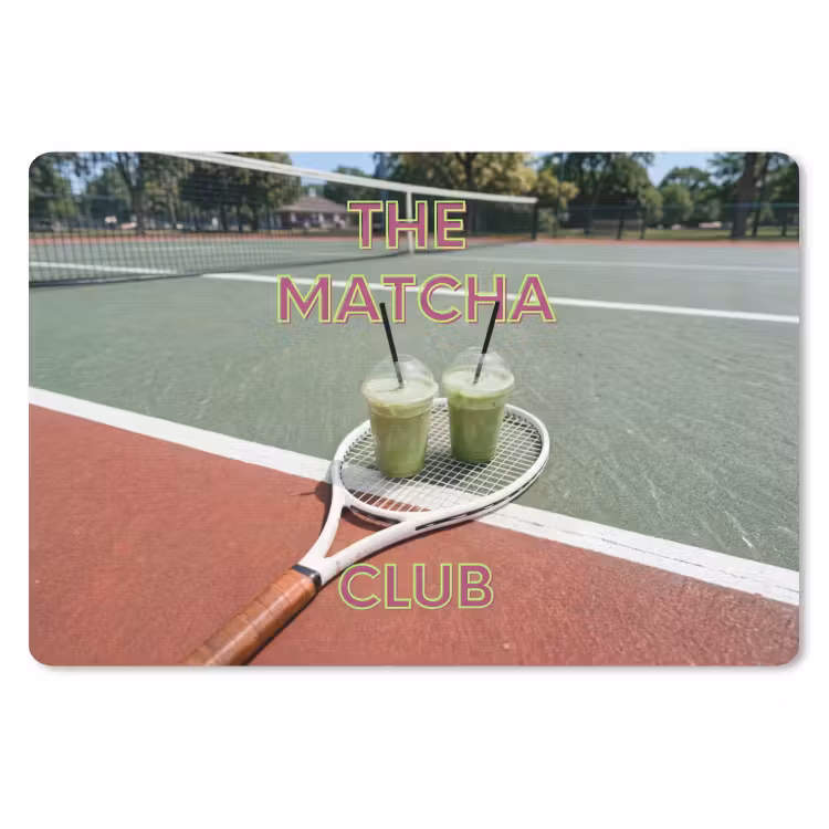 Matcha Club - Tennis - Matcha muismat rubber klein -3d