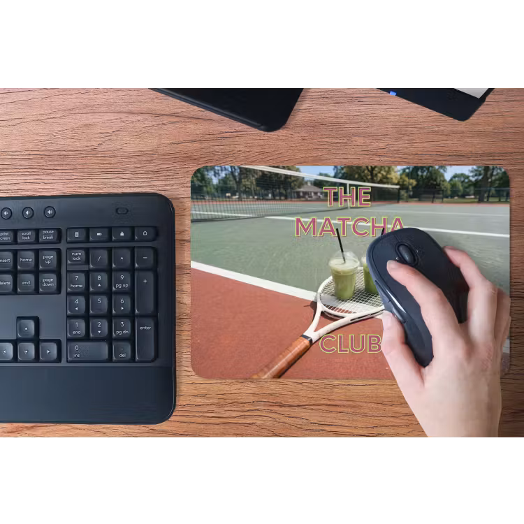 Matcha Club - Tennis - Matcha muismat rubber klein -toetsenbord